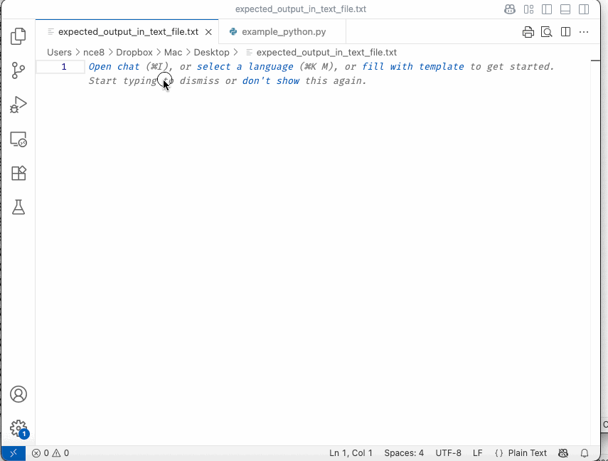 diffing two files