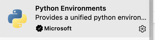 environments in sidebar